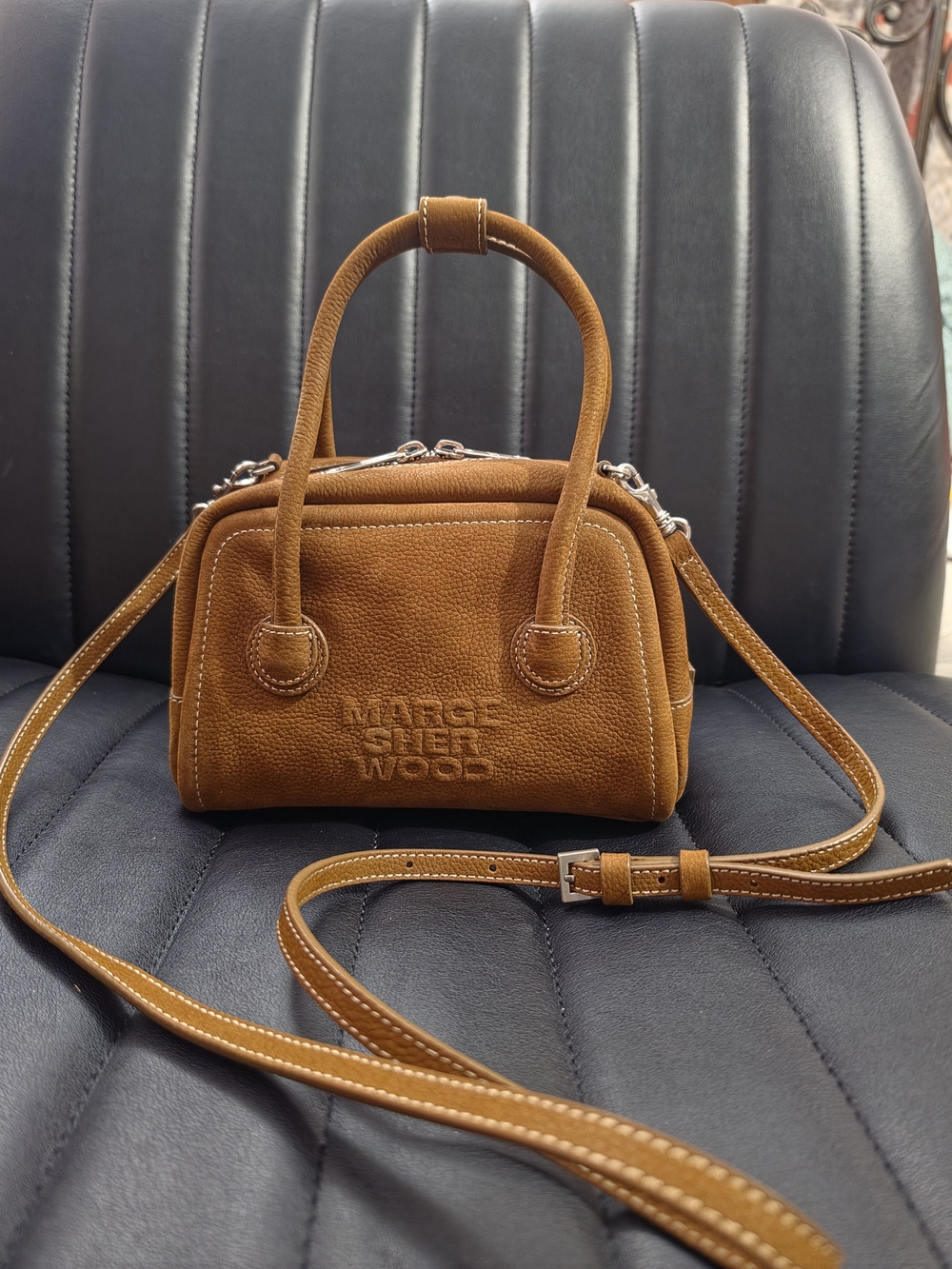 Marge Sherwood Soft Tote Mini - Chestnut Nubuck Leather